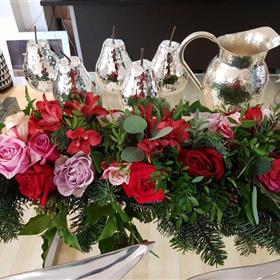 fwthumbchristmas table centre in red lilac and pink.jpg
